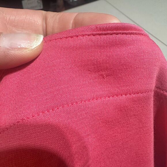 LL Bean‎ Women’s Supima Cotton Solid Raspberry Pink Shirt Top 3/4 Sleeve Large - Picture 9 of 10